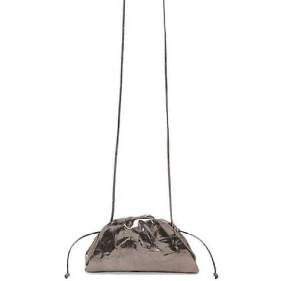 Bottega Veneta The Pouch Mini Metallic Leather Clutch NWT - Picture 10 of 12
